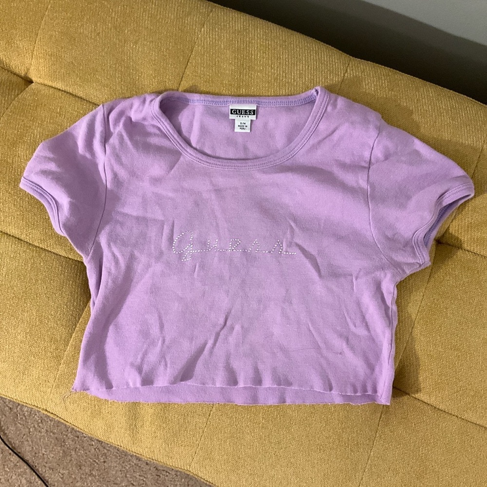 Guess rhinestone baby tee